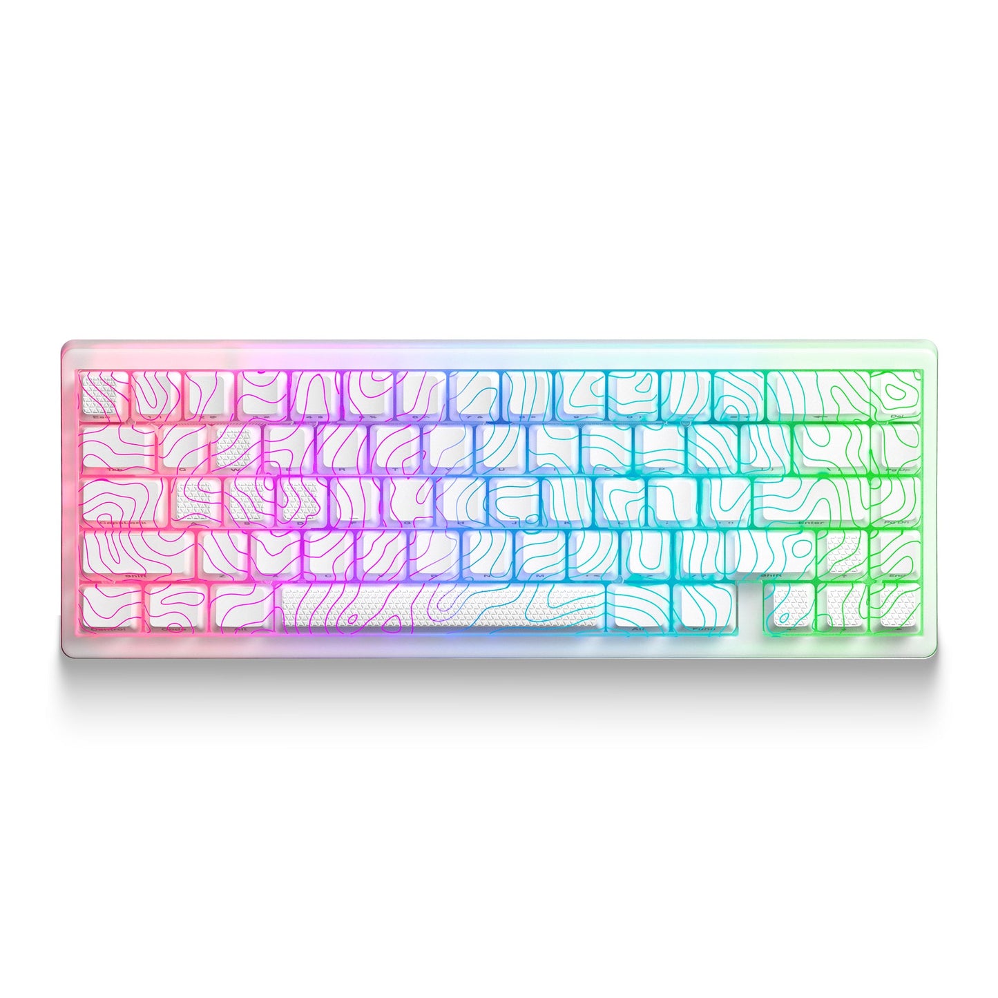 XVX M67 JadeStone VIA Tri-Mode Mechanical Keyboard with IMD-Tech Keycaps (Stellar White)