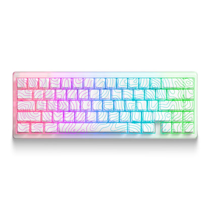 XVX M67 JadeStone VIA Tri-Mode Mechanical Keyboard with IMD-Tech Keycaps (Stellar White)